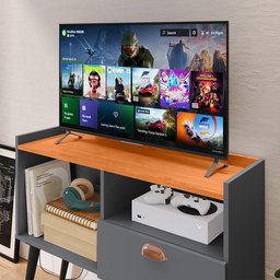 Rack Tv 32" Home Estante Sala Estar Recepção 1 Porta 2 Nichos Pés Retrô Decoração Moderna - - 4
