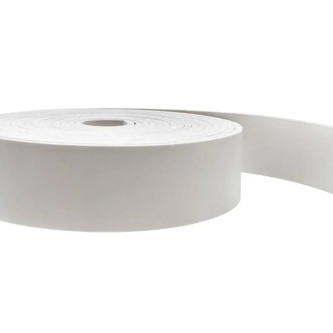 Rodapé Eva Flexível Autoadesivo 10cm x 1cm 13 Metros Veneza Branco Molduraflex
