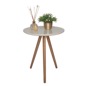 Mesa de Canto e Lateral para Decoração Bege M