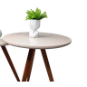 Mesa de Canto e Lateral para Decoração Bege M - 3