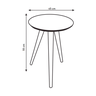 Mesa de Canto e Lateral para Decoração Bege M - 5