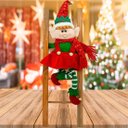 Ver imagem 2 de Boneco Elfo Duende Tradicional na Escada Enfeite Natal 50cm