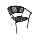 Ver imagem 2 de Kit 8 Cadeiras Gourmet Corda Náutica Preto Base Alumínio Sofia Linha Plus