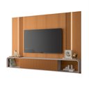 Ver imagem 2 de Home Suspenso Decorativo Rennes MDF/MDP c/LED para TV até 85 Polegadas Cinamomo/Off White G26 - Gran