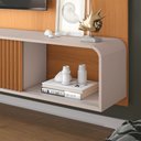 Ver mais imagens de Home Suspenso Decorativo Rennes MDF/MDP c/LED para TV até 85 Polegadas Cinamomo/Off White G26 - Gran