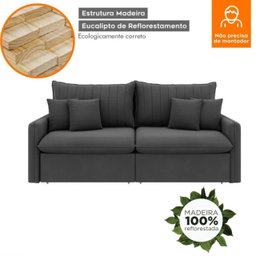 Sofá Cama Retrátil e Reclinável 180cm Madri Movenzo Estofados Veludo - 13