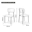 Ver imagem 3 de Cadeira de Jantar Metal Forte Resistente Confortável Ergonômica Estofada Aline