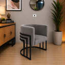 Ver imagem 1 de Poltrona 3 Ferros Preto Ferro Premium Veludo Varias Cores: Base Preto/Veludo Cinza