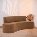 Ver imagem 2 de Sofá Orgânico 2 Lugares 150cm Mônaco Bouclé Terracota - Nexta Casa