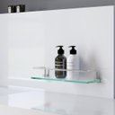 Ver imagem 2 de Porta Shampoo Proteção Organizador de Banheiro Troia Suporte Prata 1051tr