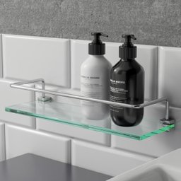Porta Shampoo Proteção Organizador de Banheiro Troia Suporte Prata 1051tr - 4