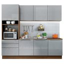 Ver imagem 3 de Armário de Cozinha Completa 240cm Rustic/Cinza Lux Madesa 03