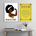 Ver imagem 2 de Kit 2 Quadros Candomblé Filha de Oxum 45x34cm:madeira Preta