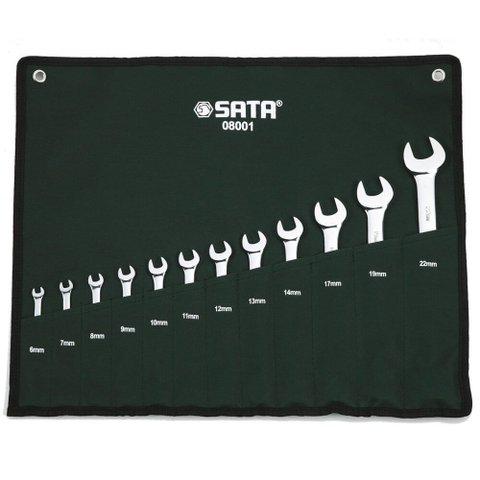 Jogo de Chaves Combinadas 15 Peças - St08002sj - Sata Jg.chave Combinada Sata 15pc Mm Cooper T