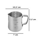 Ver imagem 3 de Leiteira Jarra Inox para Café Barista 350ml - Lyor