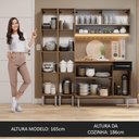Ver imagem 6 de Armário de Cozinha Compacta 169cm Rustic/Preto Emilly Madesa 13