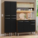 Ver imagem 1 de Armário de Cozinha Compacta 169cm Rustic/Preto Emilly Madesa 13