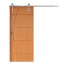 Ver imagem 2 de Porta Correr 5 Trilho Soft Aparente Puxador Tubo 80cm 120cm x 210cm Direito Belíssima Rodam Branco