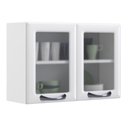 Ver imagem 1 de Armário de Cozinha Aéreo Itatiaia Aço 2 Portas Com Vidro New Premium Branco Neve