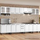 Ver imagem 5 de Armário de Cozinha Aéreo Itatiaia Aço 2 Portas Com Vidro New Premium Branco Neve