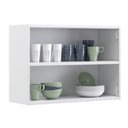 Ver imagem 2 de Armário de Cozinha Aéreo Itatiaia Aço 2 Portas Com Vidro New Premium Branco Neve