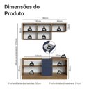 Ver imagem 3 de Armário de Cozinha Compacta 180 Cm Rustic/azul Vik Madesa