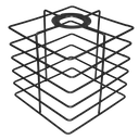 Ver imagem 1 de Cupula de Aramado Boxy Preto para Pendentes e Abajures