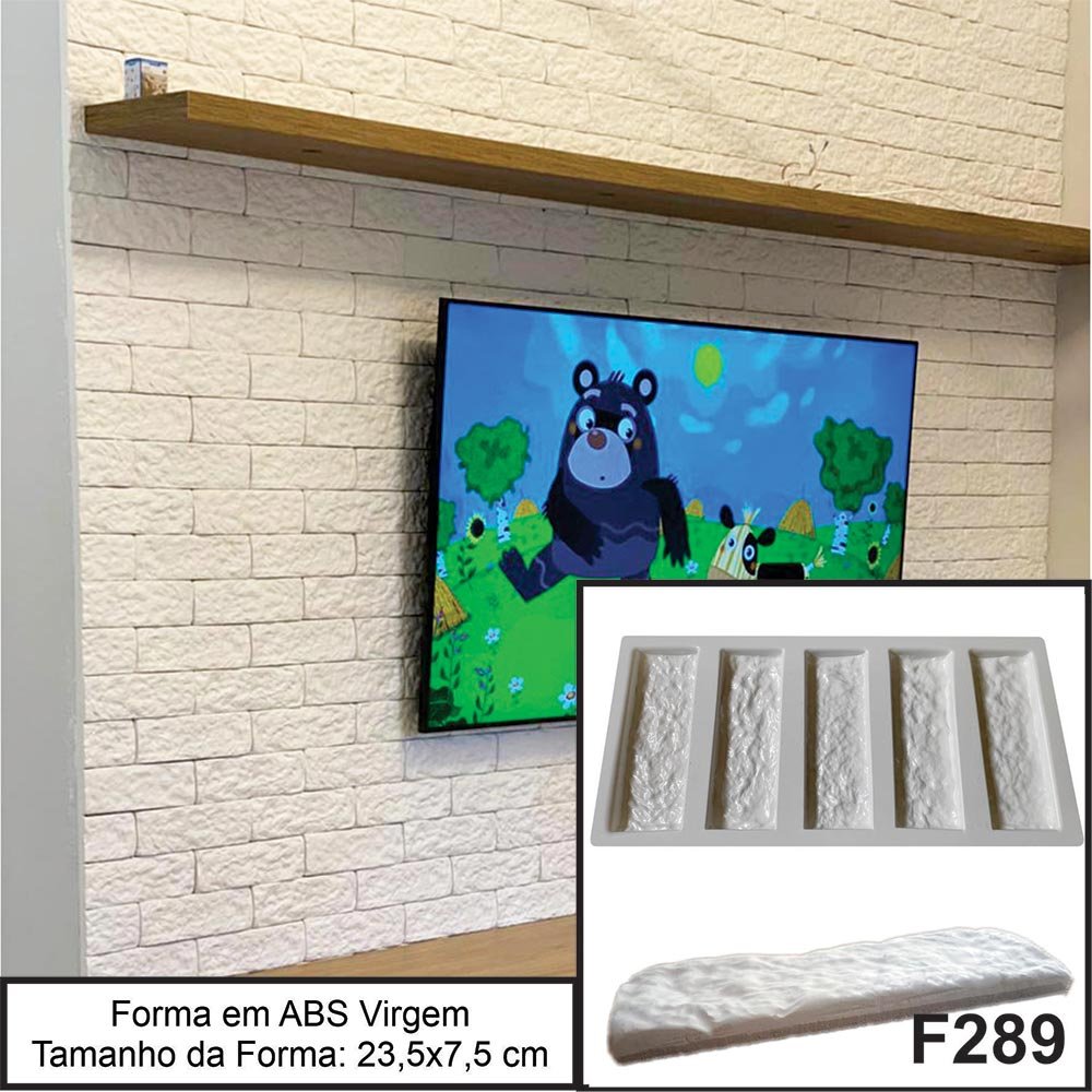 Forma 3d Abs 2 Mm Gesso Cimenticio 3d Tijolinho Rustico F289 - 1