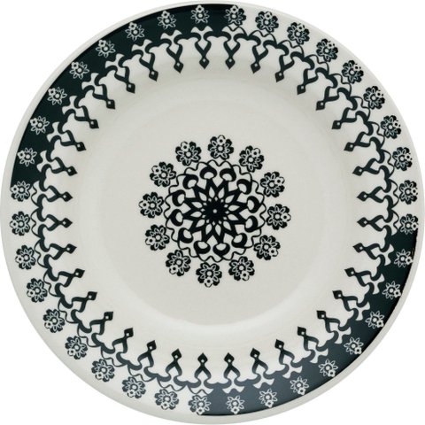Kit 10 Pratos Fundos Donna Folk Oxford® Cerâmica 22cm