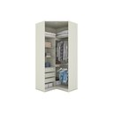 Ver imagem 3 de Guarda Roupa Closet Casal de Canto Oblíquo Seletto Mc06 C- 2 Portas C- Espelho e 3 Gavetas Areia -