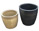 Ver imagem 2 de Kit 2 Vasos Plantar e Decorar 40 + 30 Oval Moderno Polietileno BGPLASTICOS V13 CORES VARIADAS