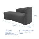 Ver imagem 3 de Kit Divã Recamier Orgânico França 220cm Lado Esquerdo e 2 Poltronas Amore Linho