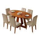 Ver imagem 1 de Conjunto Sala de Jantar Mesa 1,80m Vick 6 Cadeiras Tati