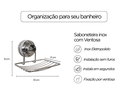 Ver imagem 4 de Saboneteira Inox com Ventosa para Banheiro Lavabo Área de Serviço