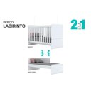 Ver imagem 5 de Berço Infantil Labirinto Ia-19 Rústico-Branco - Henn
