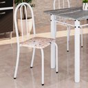 Ver imagem 2 de Kit 4 Cadeiras Tubular 89x37x42 cm Ane B Branco/Botanic Bege
