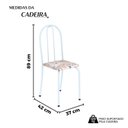 Ver imagem 3 de Kit 4 Cadeiras Tubular 89x37x42 cm Ane B Branco/Botanic Bege