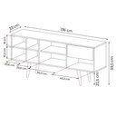 Ver imagem 2 de Rack Bancada para TV até 65 Sala de Estar R1462 Natural - Gran Belo