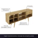 Ver imagem 3 de Rack Bancada para TV até 65 Sala de Estar R1462 Natural - Gran Belo