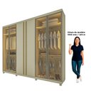 Ver imagem 5 de Guarda-Roupas Casal 6 Portas com 4 Portas Reflecta com Pés com LED Absolut New 100% MDF