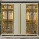 Ver mais imagens de Guarda-Roupas Casal 6 Portas com 4 Portas Reflecta com Pés com LED Absolut New 100% MDF