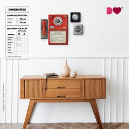 Orelhão Vintage - Quadro ou placa decorativa com 5 peças É DeCoração Quadros e placas decorativas 15 - 2