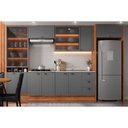 Ver imagem 4 de Paneleiro de Cozinha Cristaleira Bella 2615 C/ 4 Portas 2 de Vidro 70cm Nogal/cinza - Carraro