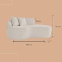 Ver imagem 5 de Sofá Feijão de Canto Curvado Elegante 2 Lugares Bouclé Cor:bouclé Mostarda