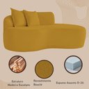 Ver imagem 6 de Sofá Feijão de Canto Curvado Elegante 2 Lugares Bouclé Cor:bouclé Mostarda