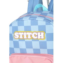 Mochila de Costas Stitch Xadrez Azul Bolso Rosa - Luxcel - 4
