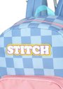 Ver imagem 4 de Mochila de Costas Stitch Xadrez Azul Bolso Rosa - Luxcel