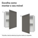 Ver imagem 4 de Armário Aéreo 50cm 1 Porta Branco/Cinza Vik Madesa Branco/Cinza