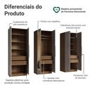 Ver imagem 4 de Guarda-Roupa Modulado 240 cm 6 Portas com Espelhos 6 Gavetas Rustic/Crema Neo Madesa 04