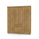 Ver imagem 1 de Guarda-roupa Ideal 6 Portas Nature 3 Cabideiros 2 Gavetas Corrediças Metálicas